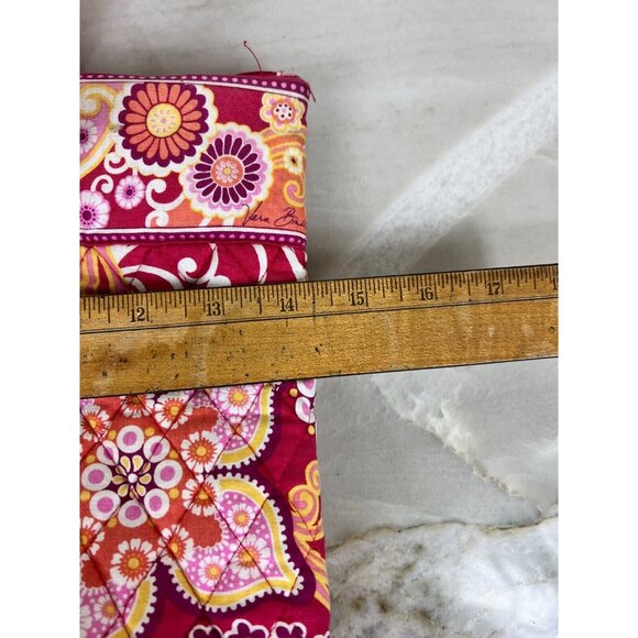 Vera Bradley Pink Floral‎ Paisley Double Handle Tote Back Size 11.5"x14.5"x4.5" - Picture 8 of 9